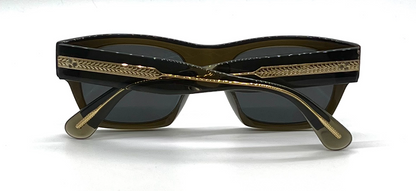 Oliver Peoples Isba OV5376SU Dark Military Grey Goldtone Lens Sunglasses