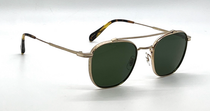 Oliver Peoples Mandeville OV1294ST Brushed Gold Square Titanium Sunglasses