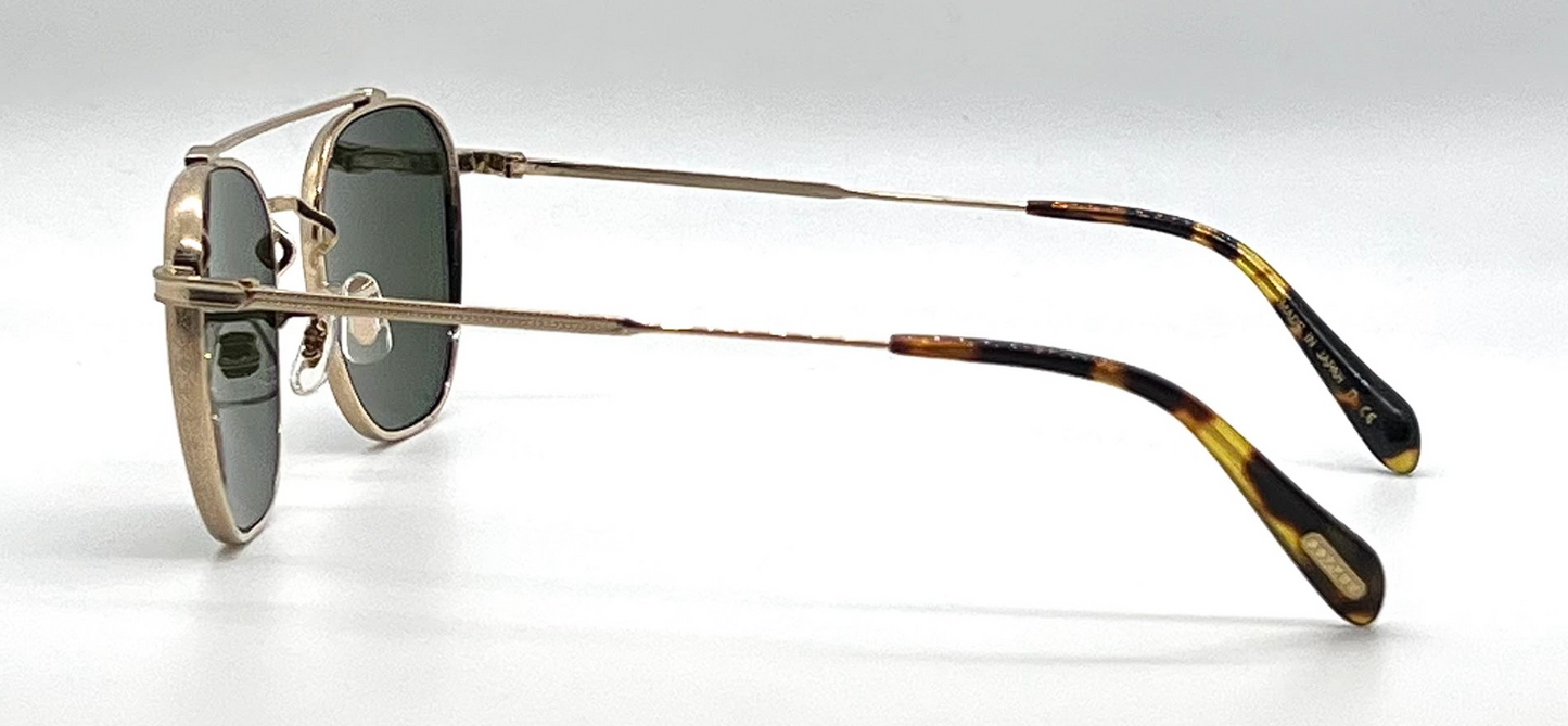 Oliver Peoples Mandeville OV1294ST Brushed Gold Square Titanium Sunglasses