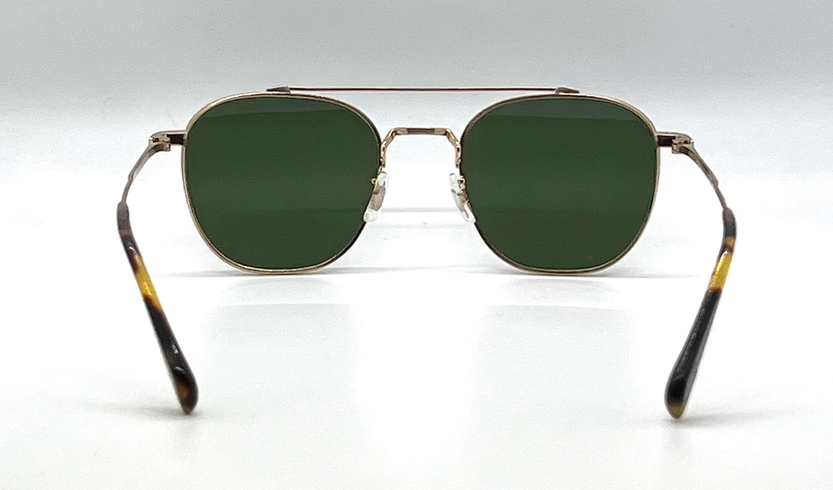Oliver Peoples Mandeville OV1294ST Brushed Gold Square Titanium Sunglasses