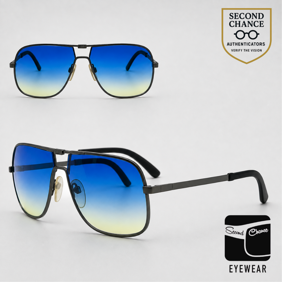 Silhouette M 8500 Blue Gradient Aviator Vintage Sunglasses-Austria