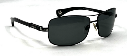 Silver Dagger JALB C2 Black Rectangular Vintage Sunglasses 65-16-125 Made in Japan