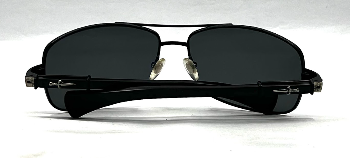 Silver Dagger JALB C2 Black Rectangular Vintage Sunglasses 65-16-125 Made in Japan