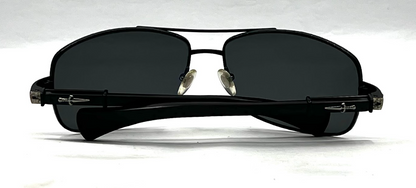 Silver Dagger JALB C2 Black Rectangular Vintage Sunglasses 65-16-125 Made in Japan