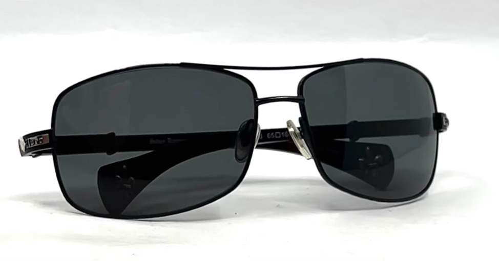 Silver Dagger JALB C2 Black Rectangular Vintage Sunglasses 65-16-125 Made in Japan
