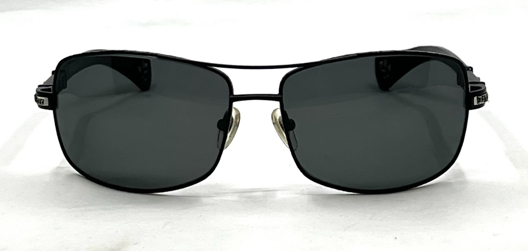 Silver Dagger JALB C2 Black Rectangular Vintage Sunglasses 65-16-125 Made in Japan