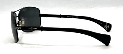 Silver Dagger JALB C2 Black Rectangular Vintage Sunglasses 65-16-125 Made in Japan