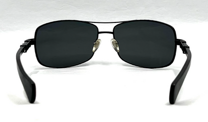 Silver Dagger JALB C2 Black Rectangular Vintage Sunglasses 65-16-125 Made in Japan