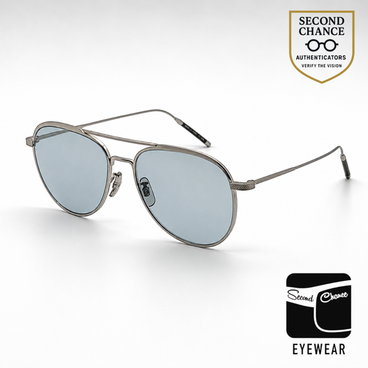 Oliver Peoples TK-3 OV1276ST Brushed Silver Photochromic Aviator Sunglasses