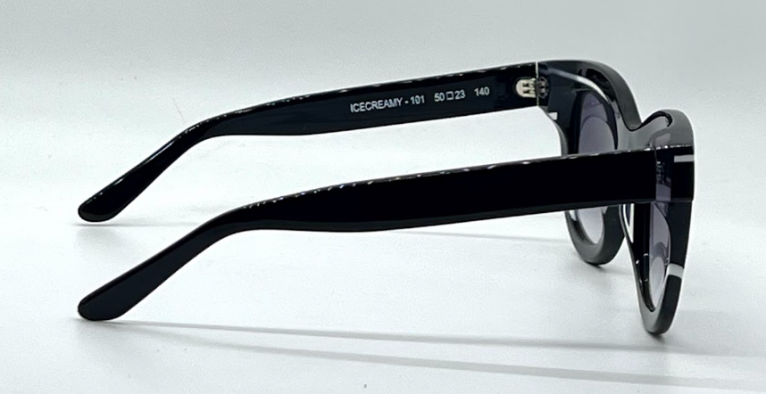 Thierry Lasry IceCreamy 101 Sunglasses-Black/White Unworn-Full Kit-France