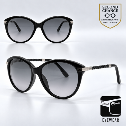 Tod's TO81 01B Black Round Sunglasses-Dark Grey Gradient Lenses-Unworn-Italy