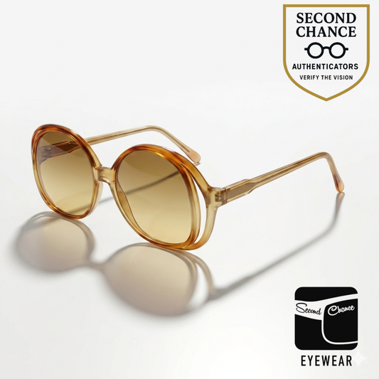 Tura MOD. TL 310 CH Vintage Oversized Sunglasses-New Gradient Custom Lenses-Japan