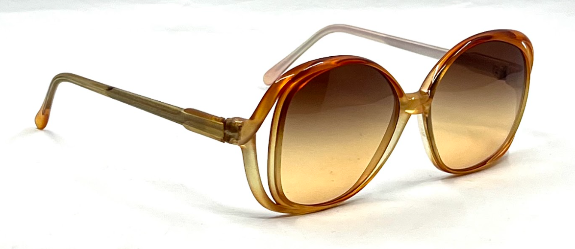 Tura MOD. TL 310 CH Vintage Oversized Sunglasses-New Gradient Custom Lenses-Japan