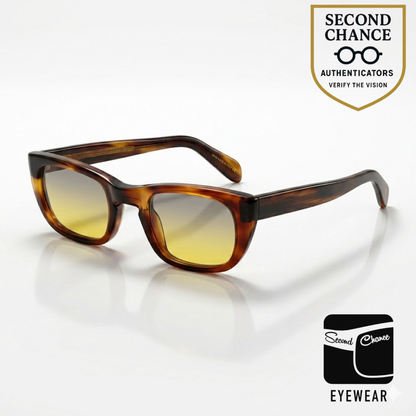 Vintage Universal 5 3/4 Tortoise Sunglasses-New Gradient Custom Amber Lenses-USA