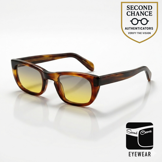 Vintage Universal 5 3/4 Tortoise Sunglasses-New Gradient Custom Amber Lenses-USA