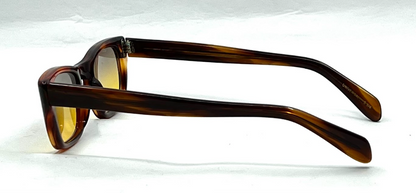 Vintage Universal 5 3/4 Tortoise Sunglasses-New Gradient Custom Amber Lenses-USA