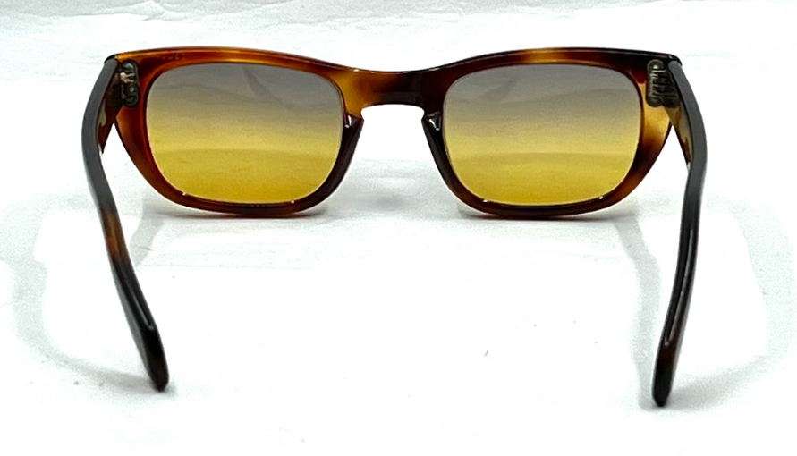 Vintage Universal 5 3/4 Tortoise Sunglasses-New Gradient Custom Amber Lenses-USA