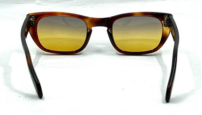 Vintage Universal 5 3/4 Tortoise Sunglasses-New Gradient Custom Amber Lenses-USA