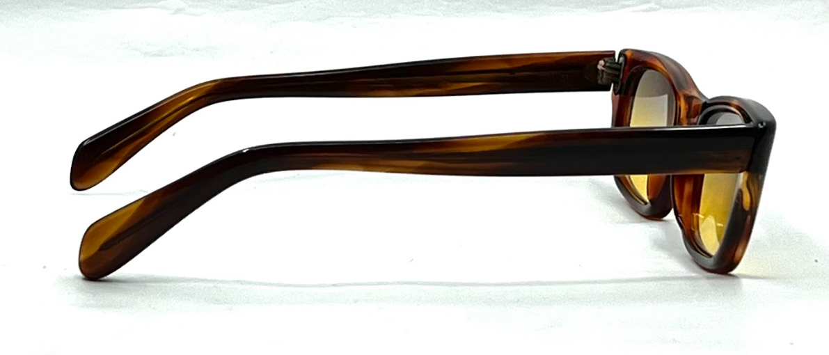 Vintage Universal 5 3/4 Tortoise Sunglasses-New Gradient Custom Amber Lenses-USA