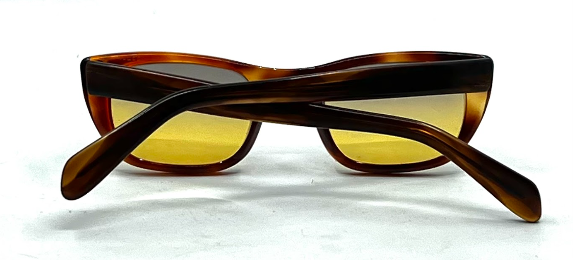 Vintage Universal 5 3/4 Tortoise Sunglasses-New Gradient Custom Amber Lenses-USA