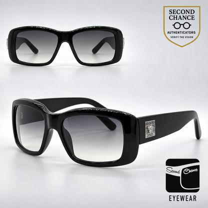 Versace MOD.4081 GB1/8G Black Wraparound Vintage Sunglasses