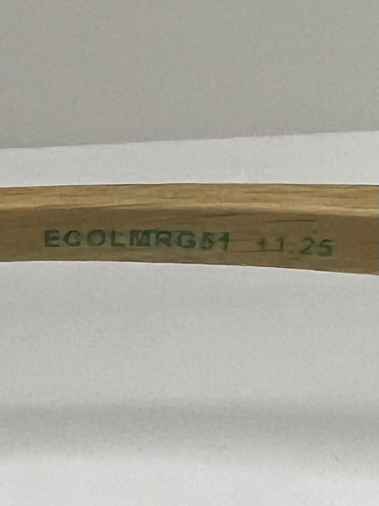 Ecospek Bamboo Reading Glasses Oval Rimless Gold, Slim Classic | Brand New