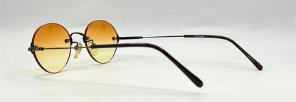 Spektek 541 Rimless Sunglasses – Dark Frame – Yellow Gradient Lenses – Unworn Vintage