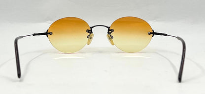 Spektek 541 Rimless Sunglasses – Dark Frame – Yellow Gradient Lenses – Unworn Vintage