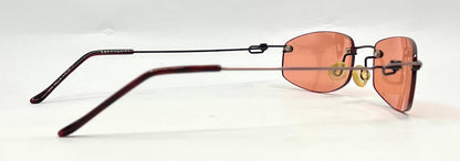 Masters 543 Rimless Sunglasses – Silver Frame – Solid Rose / Salmon Tint Lenses – Unworn Vintage