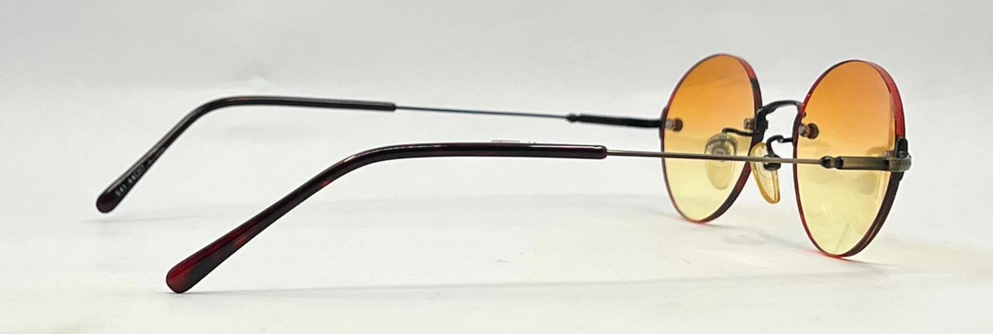 Spektek 541 Rimless Sunglasses – Dark Frame – Yellow Gradient Lenses – Unworn Vintage