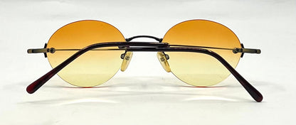 Spektek 541 Rimless Sunglasses – Dark Frame – Yellow Gradient Lenses – Unworn Vintage