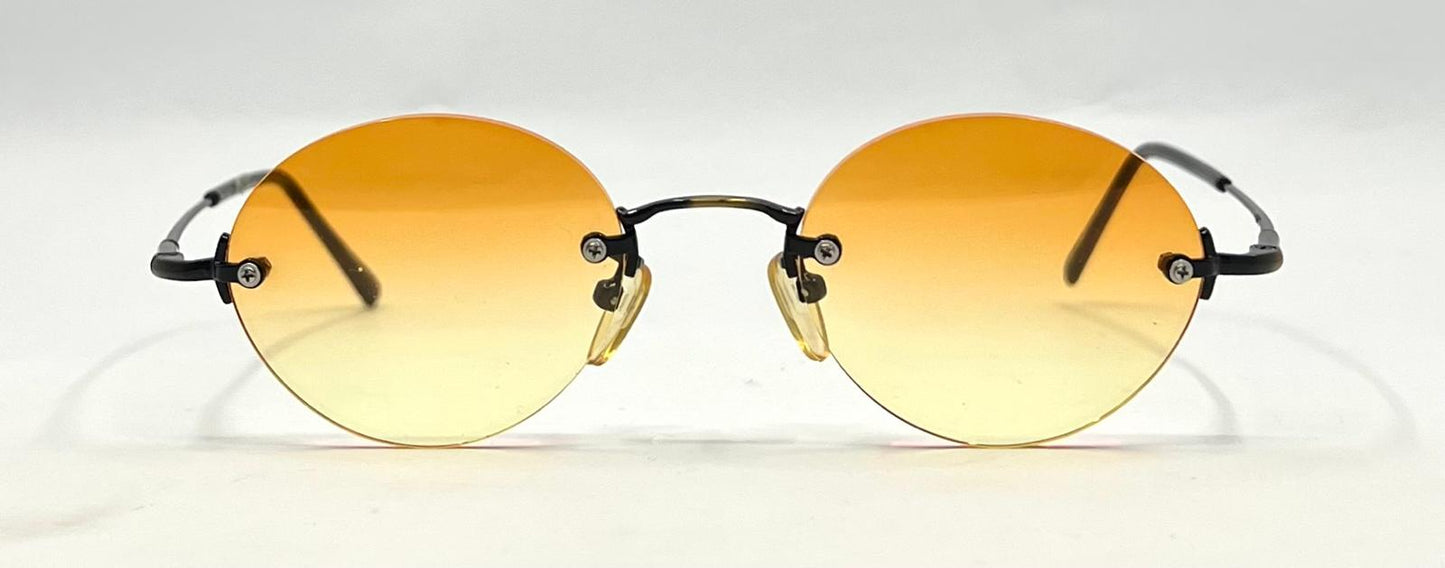 Spektek 541 Rimless Sunglasses – Dark Frame – Yellow Gradient Lenses – Unworn Vintage