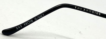 Masters 543 Rimless Sunglasses – Silver Metal Frame – Solid Blue Lenses – Unworn Vintage