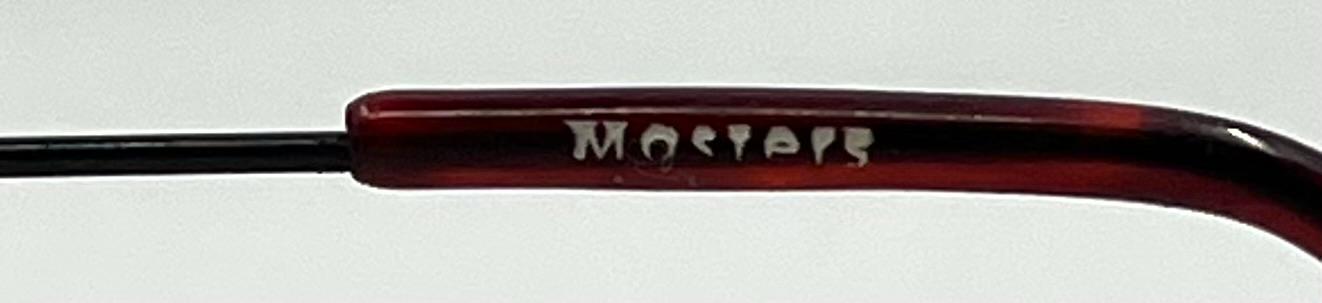 Masters 543 Rimless Sunglasses – Dark Metal Frame – Solid Brown / Amber Lenses – Unworn Vintage