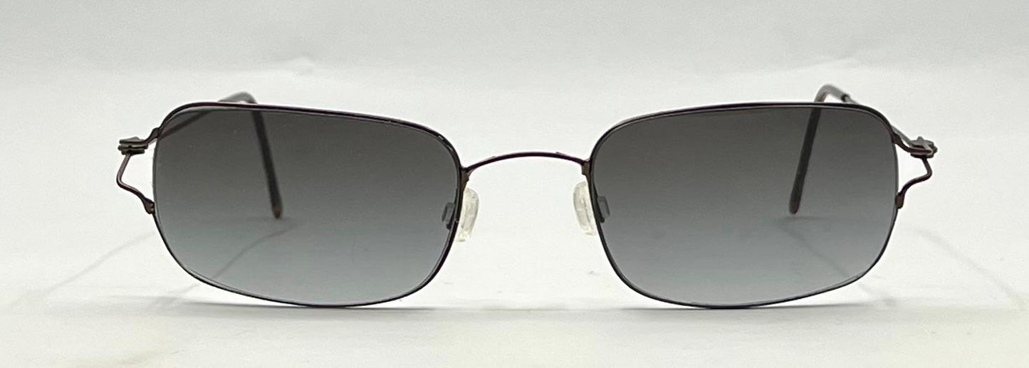 Vintage OB 103 Rimless Sunglasses – Dark Metal Frame – Smoke Gradient Lenses – Unworn Vintage