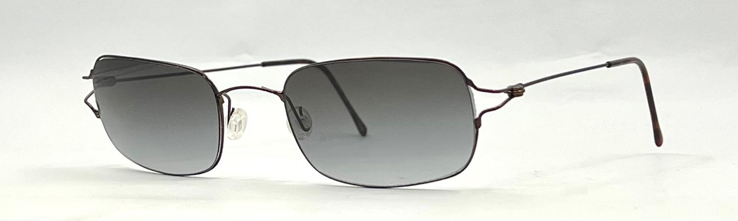 Vintage OB 103 Rimless Sunglasses – Dark Metal Frame – Smoke Gradient Lenses – Unworn Vintage