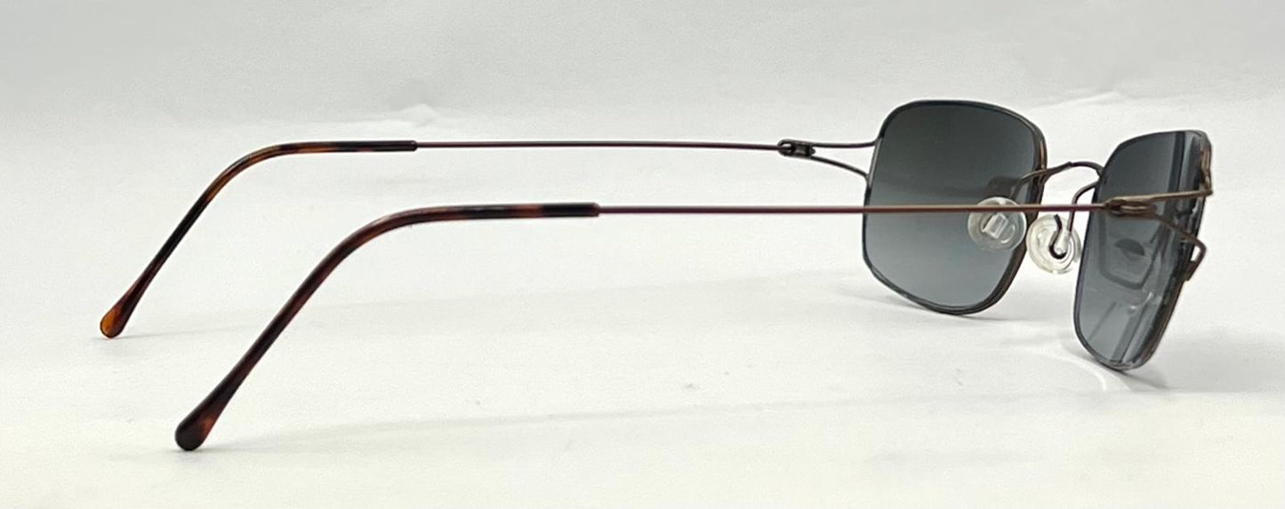 Vintage OB 103 Rimless Sunglasses – Dark Metal Frame – Smoke Gradient Lenses – Unworn Vintage