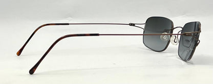 Vintage OB 103 Rimless Sunglasses – Dark Metal Frame – Smoke Gradient Lenses – Unworn Vintage