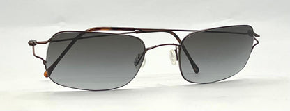 Vintage OB 103 Rimless Sunglasses – Dark Metal Frame – Smoke Gradient Lenses – Unworn Vintage