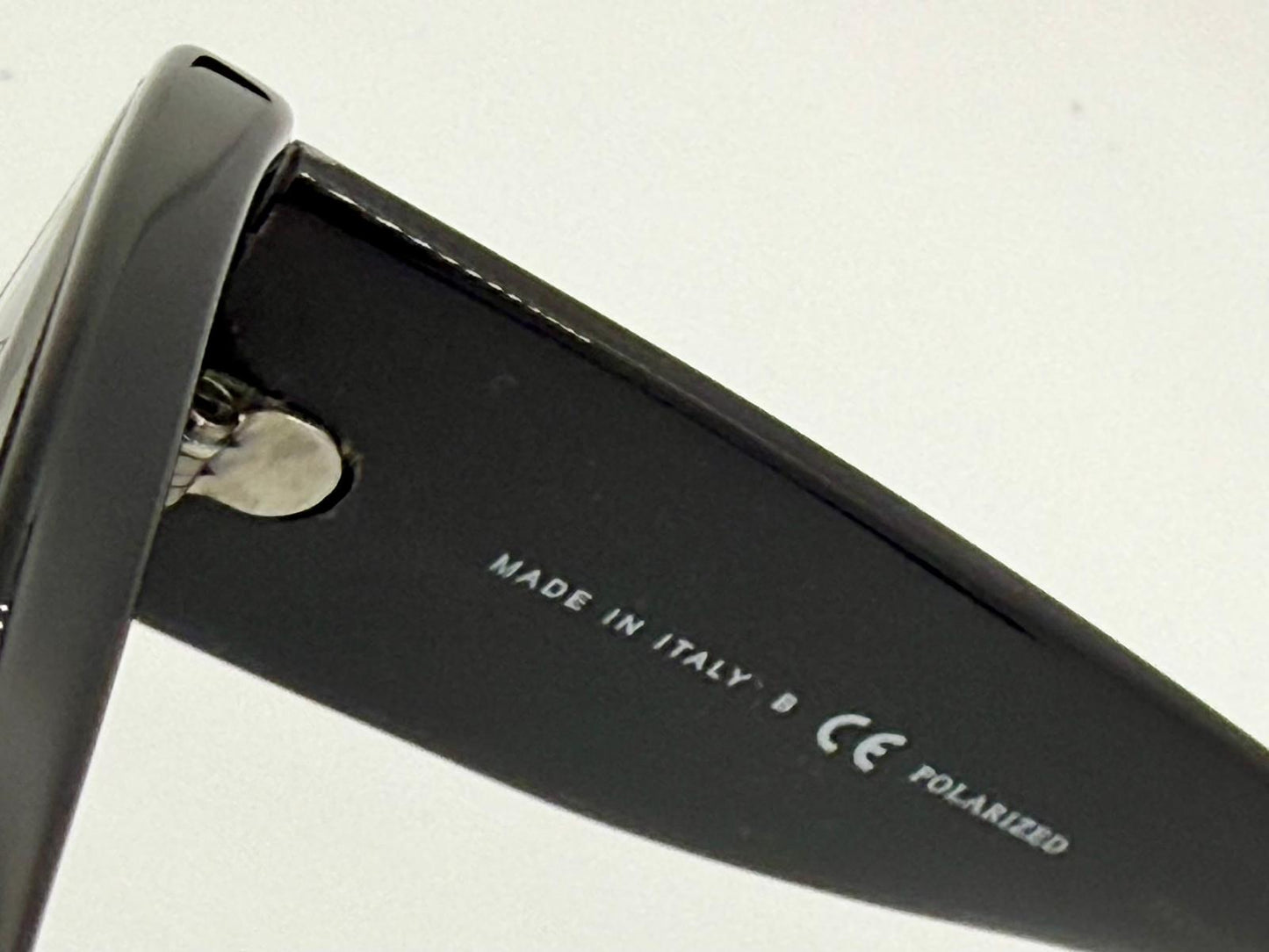 Chanel 5397 Polarized Oversized Shield Sunglasses Black Unworn Italy