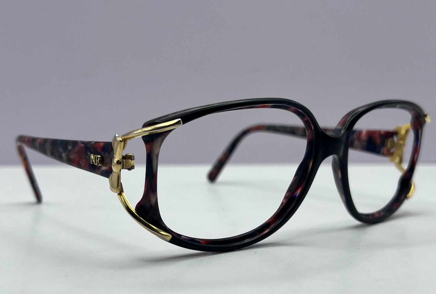 Nina Ricci Nr 3010 Col.6240 Butterfly Frame-Multi Color With Gold Hardware 55-16