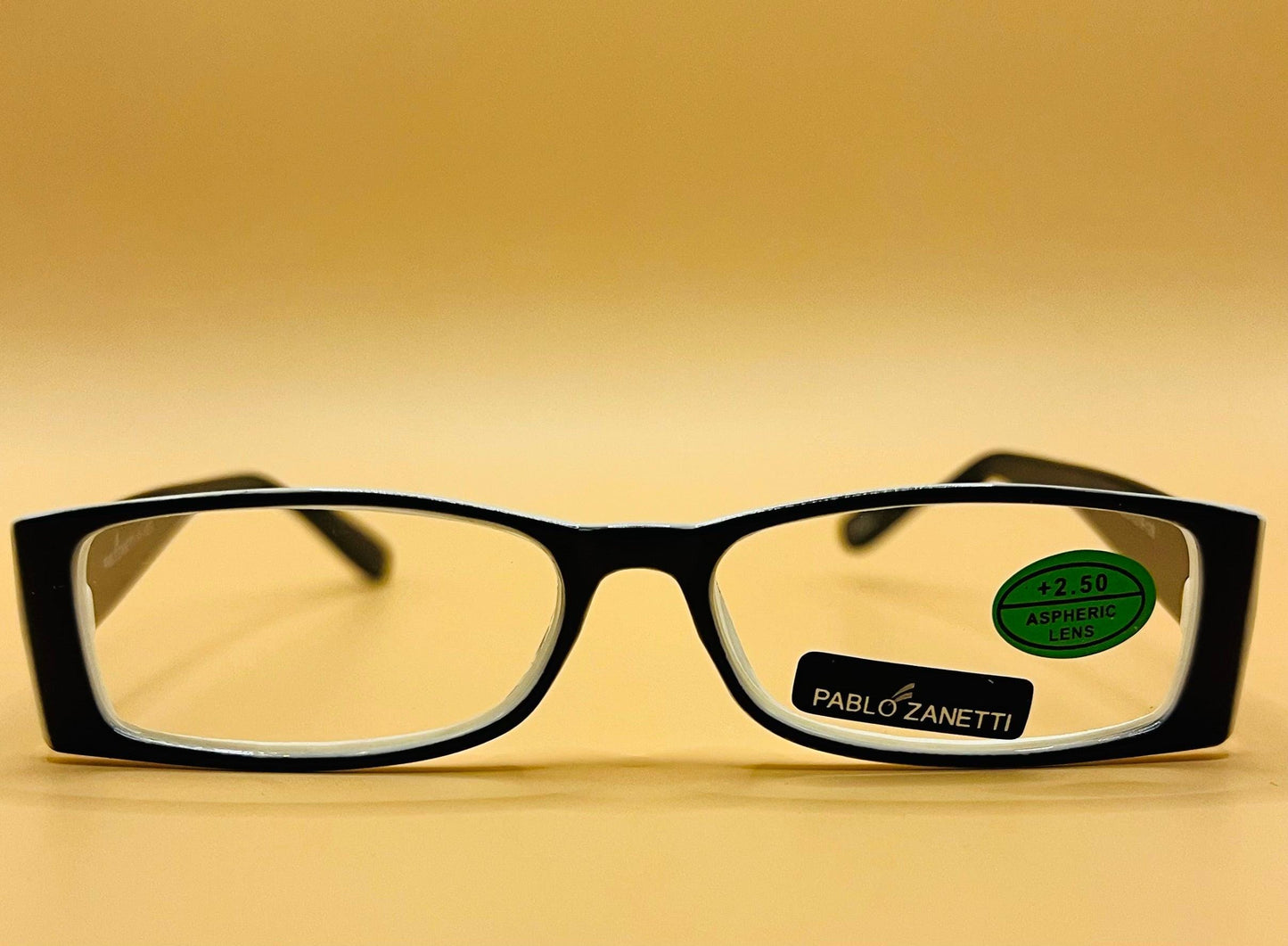 Pablo Zanetti Geometric Narrow Reading Glasses | Colorful Rectangular Frames w| Aspheric Lens