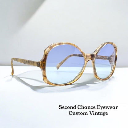 Tura 755-B – 5 1|4 Vintage Sunglasses W|New, Custom Solid Soft Lavender Day|Night Lenses-France