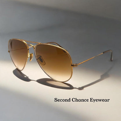 Ray-Ban Classic Aviator Sunglasses-Rb3025 001|51-Gold Frame W| Brand New Gradient Brown Lenses