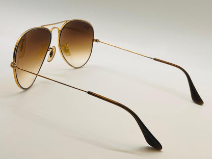 Ray-Ban Classic Aviator Sunglasses-Rb3025 001|51-Gold Frame W| Brand New Gradient Brown Lenses