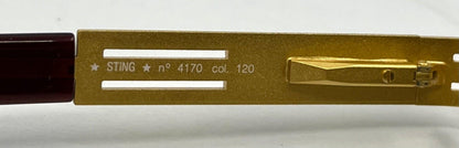 Sting 4170 Col 120 Vintage Sunglasses Gold Tortoise Oval Frame Deadstock Italy