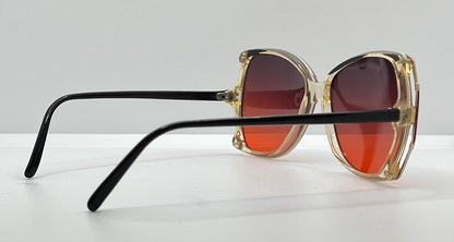 Sophia Loren Oversized Cat-Eye Sunglasses W|New, Custom Dark Grey|Blood Orange Gradient Lenses – Unknown Model