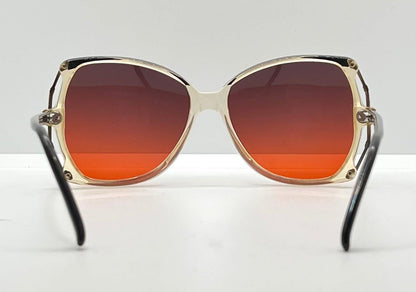 Sophia Loren Oversized Cat-Eye Sunglasses W|New, Custom Dark Grey|Blood Orange Gradient Lenses – Unknown Model