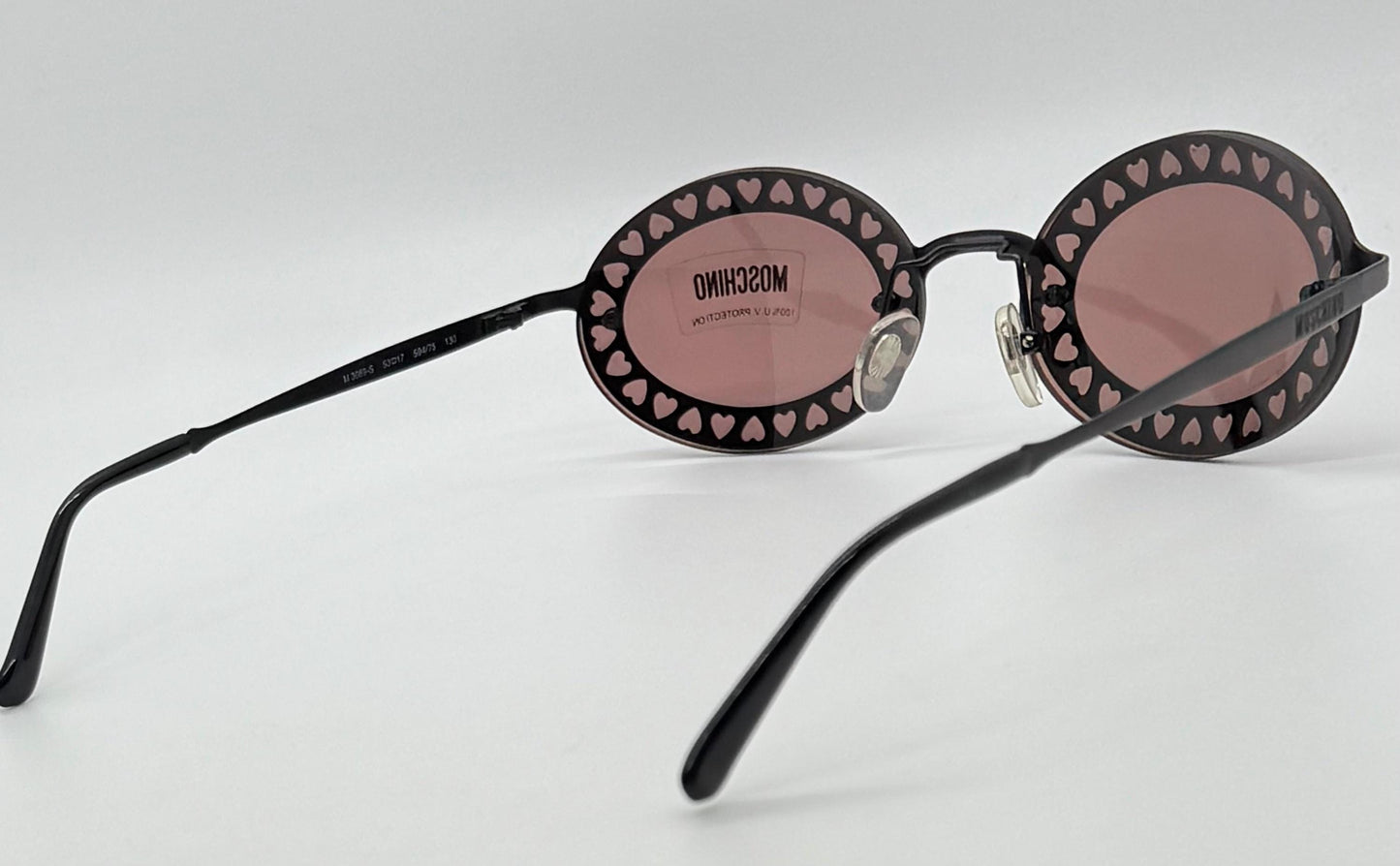 Moschino M3089-S 53017 Heart Cutout Sunglasses-Made In Italy-Vintage Deadstock