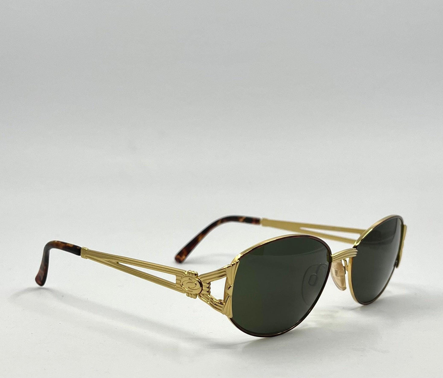 Chagall Ll 2557 105 Vintage Gold Sunglasses Deadstock Italy Visibilia Tortoise Oval